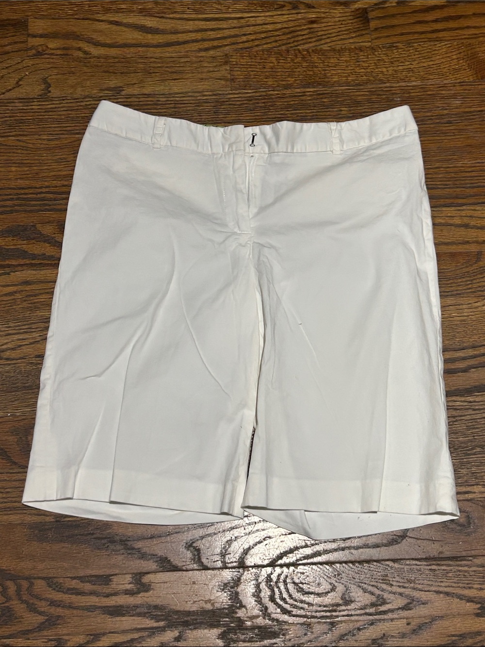 Milly Crisp White Tailored Bermuda Shorts